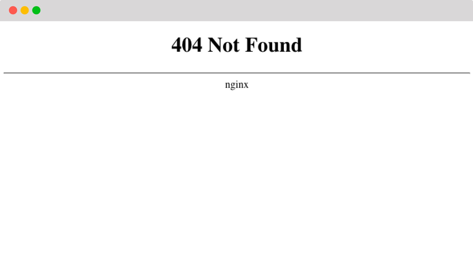 The Nginx 404 page