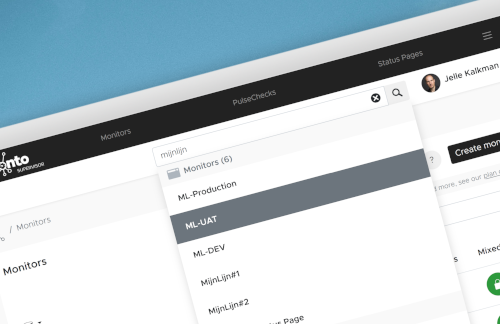 Screenshot of search function in Semonto