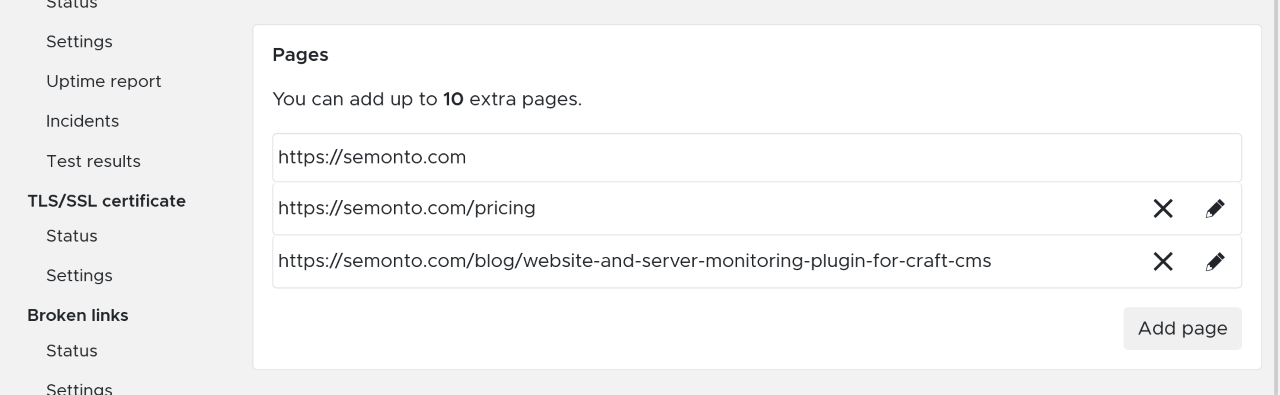 Adding extra pages in to monitor in Semonto