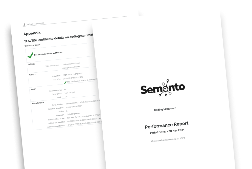 Branded performance reports.